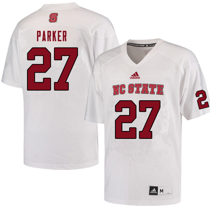 Men #27 Jayland Parker NC State Wolfpack College Football Jerseys Sale-White